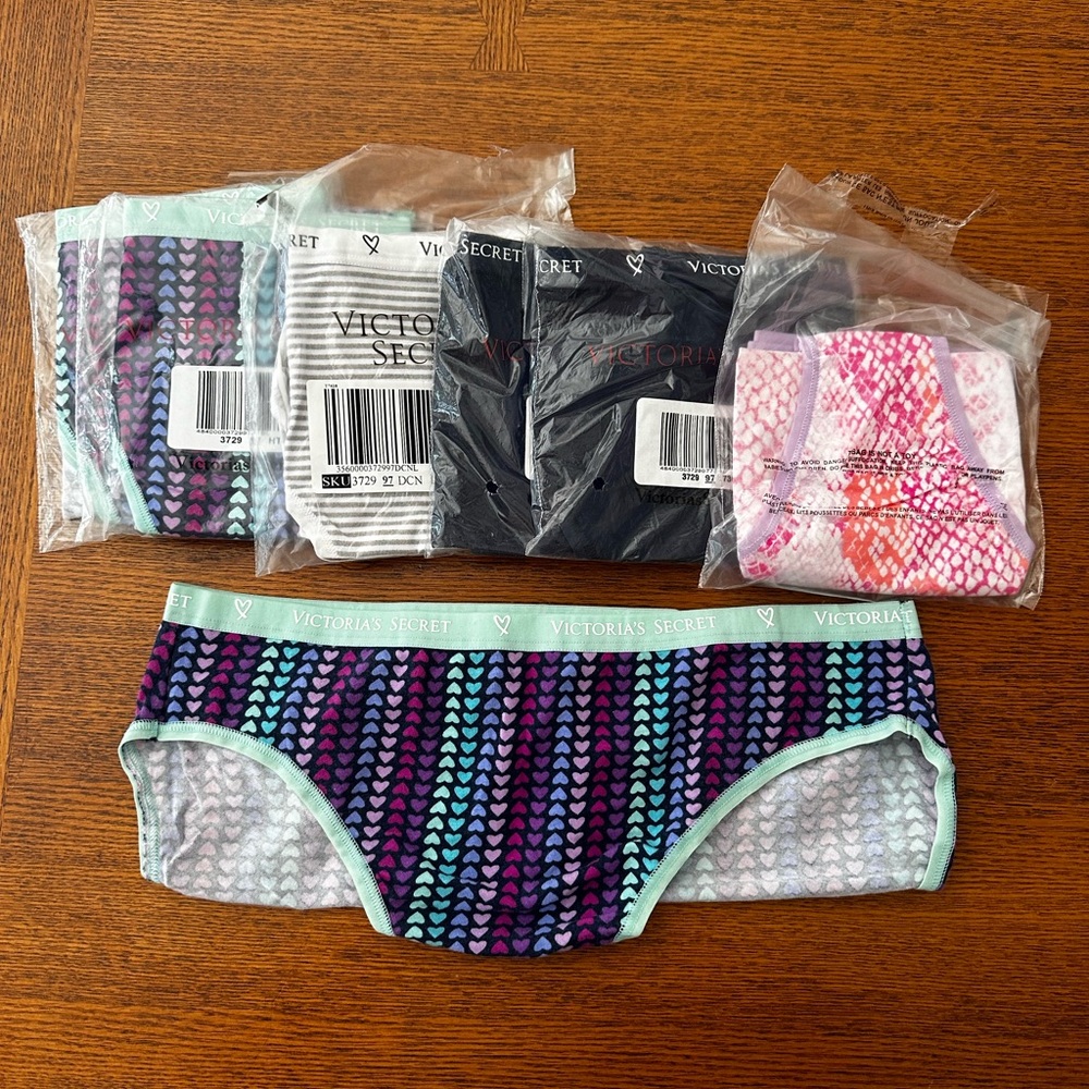 Victoria’s Secret High Leg Brief Lot in size large-NEW in package lot of seven